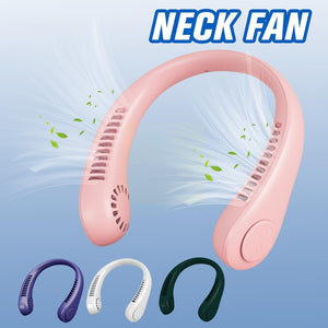 New Mini Neck Fan Portable Bladeless Hanging Neck 1200mAh Rechargeable Air Cooler 3 Speed Mini Summer Sports Fans Portable Smart Cooling Neckband Fan Super Quiet Working