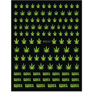 New Mixed Acrylic Stickers Manicure Decoration Weed Leaf Designs Nail Accessories Nail Art Decals Water Transfer Nail Decals Sticker For Pretty Girl Self-Adhesive Nail Decals Designer Nail Stickers for Acrylic