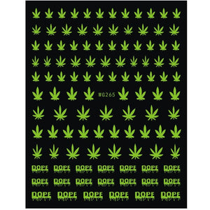 New Mixed Acrylic Stickers Manicure Decoration Weed Leaf Designs Nail Accessories Nail Art Decals Water Transfer Nail Decals Sticker For Pretty Girl Self-Adhesive Nail Decals Designer Nail Stickers for Acrylic