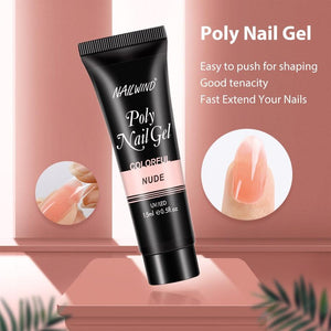 New Poly Nail Polish Gel Extension Glitter Gel Nails Manicure Design UV Reflective Diamond Shine