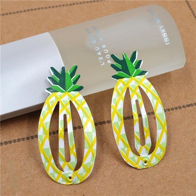 New Printed Cute Cartoon Fruit BB Clips Hairpins Girls Hair Accessories Children Headwear Baby Hair Clips Headdress Gorgeous Hair Accessories For Girls