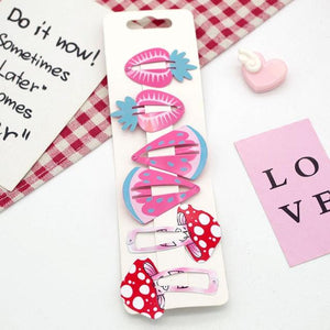 New Printed Cute Cartoon Fruit BB Clips Hairpins Girls Hair Accessories Children Headwear Baby Hair Clips Headdress Gorgeous Hair Accessories For Girls