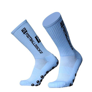 Unisex Cycling Socks Football Socks Round Silicone Suction Cup Grip Anti Slip Soccer Socks Sports Baseball Rugby Socks For Men And Women