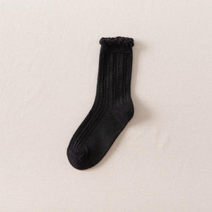 Ruffle Frilly Socks Kawaii Cotton Socks Cute Women Solid Color Warm Winter Running Cycling Climbing Unisex socks For Men And Women