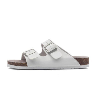 New Summer Beach Slippers Casual Double Buckle Non-slip Clogs Slides Women Slip On Flip Flop Women's Comfort Slides Double Buckle Adjustable EVA Flat Sandals