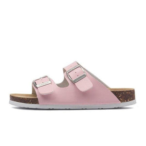 New Summer Beach Slippers Casual Double Buckle Non-slip Clogs Slides Women Slip On Flip Flop Women's Comfort Slides Double Buckle Adjustable EVA Flat Sandals