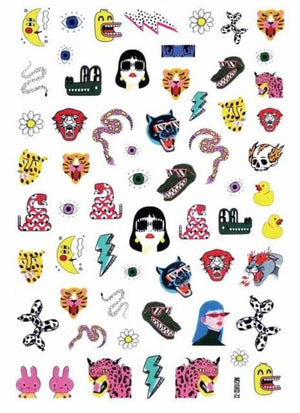 New Super Thin Self-Adhesive  Letter 3d Nail Decal Stickers Manicure Nail Art Decoration Accessories Holographic Old English Character Nail Self-Adhesive Sticker English Font Design Manicure Design Water Sliders Decorations Accessories