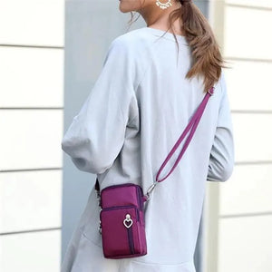 New Trendy Crossbody Zipper  Shoulder Bag For Ladies And Girls Multifunction Handbag Wrist Purse For Females