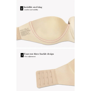 New Trendy Invisible Bras Bralette Underwear Women's Push Up Strapless Bra Wedding Brassiere Underwired Back 1/2 Cup