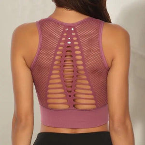 New Trendy Women's T-shirts Workout Sports Bra Yoga Vest Backless Solid Quick Dry Running Gym Sport bra Yoga Shirts