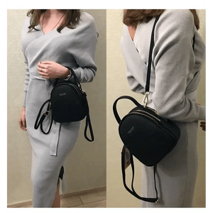 New Versatile Big Capacity 3 Layer Women Backpack Fashionable Small Backpack For Ladies Soft Leather Shoulder Crossbody bag for Female