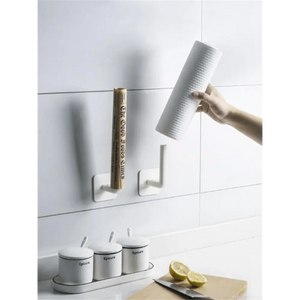 New Vigorous 1Pc Kitchen Self-adhesive Accessories Under Cabinet Paper Roll Rack Towel Holder Tissue Hanger Storage Rack for Bathroom Toilet