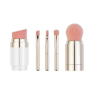 New Vintage Style 4 In 1 Makeup Brushes For Foundation, Eyebrow Shadow, Eyeliner Blush Powder, Brush Cosmetic And Concealer Professional Makeup Brush