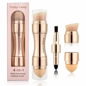 New Vintage Style 4 In 1 Makeup Brushes For Foundation, Eyebrow Shadow, Eyeliner Blush Powder, Brush Cosmetic And Concealer Professional Makeup Brush