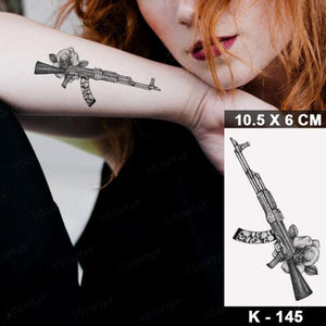 New Waterproof Temporary Tattoo Sticker Deer Animal Flash Tatoo Black Line Body Art Small Decorative Design For Womens Boys