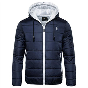New Waterproof Winter Jacket Men Hooded Warm Autumn Jacket Windproof Hooded  Men Blue Comfortable Men's Jackets Lightweight Hiking Jackets For Ski Winter Coat