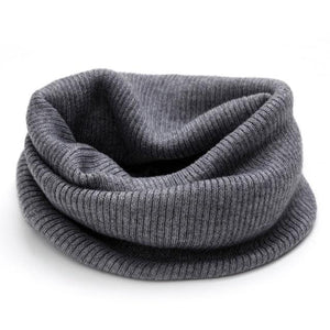 New Winter Autumn Solid Color Soft Cashmere Knit Ring Scarves Neck Warmer Elastic Neck Gaiter Head Wrap Headwear Comfort Collar Female Winter One Loop Scarf For Women