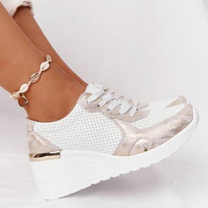 New Women Casual Shoes Height Increasing Sport Elegant Shoes Air Cushion Comfortable Sneakers Women's Vulcanize Shoes Sports Breathable Sneakers