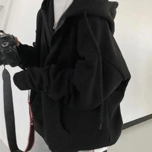New Women Hoodie Version Loose Thin Long Oversized Sweatshirts Women Pink Women's Sweatshirt With A Hood Hoodies Hooded Jacket Female Long Sleeve Hooded Streetwear Hoodie