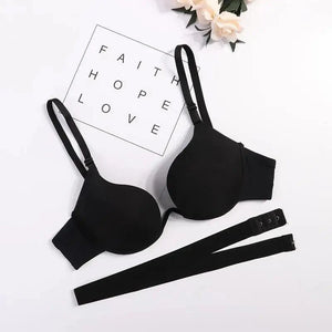 New Women Lingerie U Backless Bras Underwear Deep U Low Cut Push Up Bra Female Breathable Bra