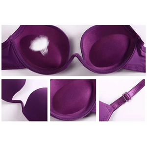 New Women Lingerie U Backless Bras Underwear Deep U Low Cut Push Up Bra Female Breathable Bra
