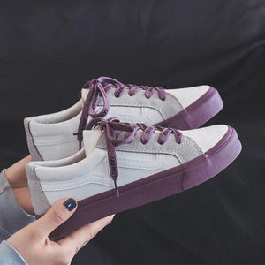 New Women Sneaker Fashion Breathble Vulcanized Shoes Platform Lace Up Casual White Tenis Sneakers Women Play Fashion Sneaker Low Top Elastic Canvas Flat Sneakers