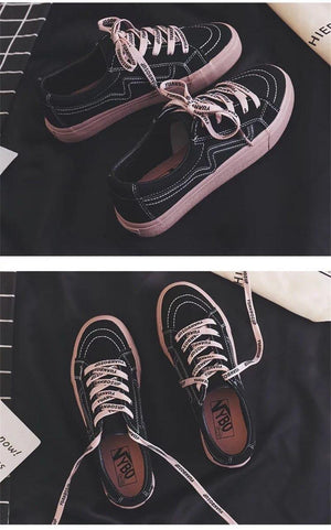 New Women Sneaker Fashion Breathble Vulcanized Shoes Platform Lace Up Casual White Tenis Sneakers Women Play Fashion Sneaker Low Top Elastic Canvas Flat Sneakers