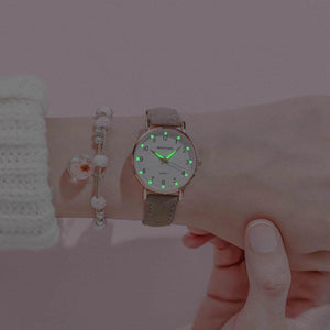 New Women Watch Fashion Casual Leather Belt Watches Simple Small Dial Quartz Dress Wristwatch Quartz Analog Wrist Watches For Women With Second Hand Luminous Hands Women Leather Watch