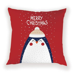 New Year Christmas Decorations Pillows Cover Christmas Décor for Home Christmas Tree Snowflake Snowman Reindeer Home Decor Throw Pillow Case Cushion Cover Santa Merry Christmas Gift Xmas 45x45cm