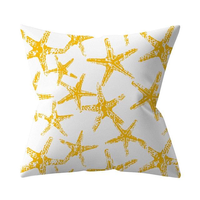 New Yellow Cushion Cases Modern Fashion Abstract Art Decorative Modern Pillow Covers Beautiful Pattern Square Pillow Case Sofa Car Couch Decorative Cover For Pillows 45x45CM