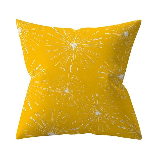 New Yellow Cushion Cases Modern Fashion Abstract Art Decorative Modern Pillow Covers Beautiful Pattern Square Pillow Case Sofa Car Couch Decorative Cover For Pillows 45x45CM