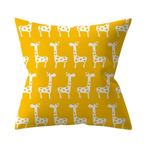 New Yellow Cushion Cases Modern Fashion Abstract Art Decorative Modern Pillow Covers Beautiful Pattern Square Pillow Case Sofa Car Couch Decorative Cover For Pillows 45x45CM