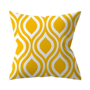 New Yellow Cushion Cases Modern Fashion Abstract Art Decorative Modern Pillow Covers Beautiful Pattern Square Pillow Case Sofa Car Couch Decorative Cover For Pillows 45x45CM