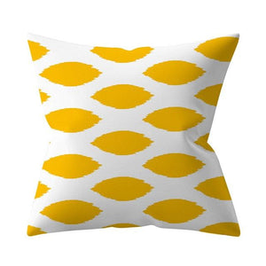 New Yellow Cushion Cases Modern Fashion Abstract Art Decorative Modern Pillow Covers Beautiful Pattern Square Pillow Case Sofa Car Couch Decorative Cover For Pillows 45x45CM
