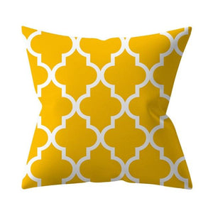 New Yellow Cushion Cases Modern Fashion Abstract Art Decorative Modern Pillow Covers Beautiful Pattern Square Pillow Case Sofa Car Couch Decorative Cover For Pillows 45x45CM