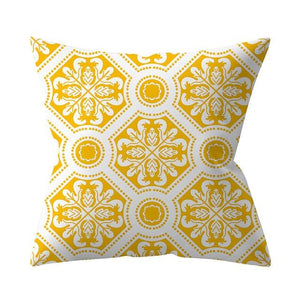 New Yellow Cushion Cases Modern Fashion Abstract Art Decorative Modern Pillow Covers Beautiful Pattern Square Pillow Case Sofa Car Couch Decorative Cover For Pillows 45x45CM