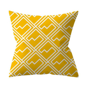 New Yellow Cushion Cases Modern Fashion Abstract Art Decorative Modern Pillow Covers Beautiful Pattern Square Pillow Case Sofa Car Couch Decorative Cover For Pillows 45x45CM