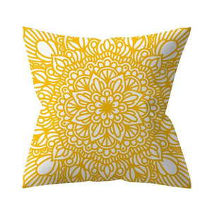 New Yellow Cushion Cases Modern Fashion Abstract Art Decorative Modern Pillow Covers Beautiful Pattern Square Pillow Case Sofa Car Couch Decorative Cover For Pillows 45x45CM