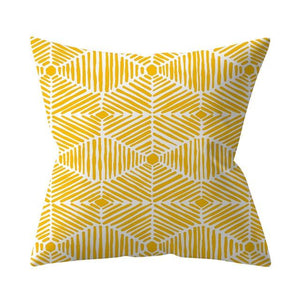 New Yellow Cushion Cases Modern Fashion Abstract Art Decorative Modern Pillow Covers Beautiful Pattern Square Pillow Case Sofa Car Couch Decorative Cover For Pillows 45x45CM