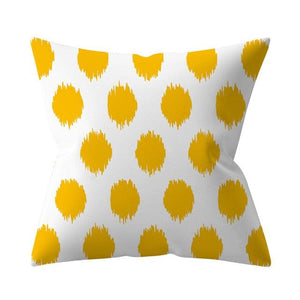 New Yellow Cushion Cases Modern Fashion Abstract Art Decorative Modern Pillow Covers Beautiful Pattern Square Pillow Case Sofa Car Couch Decorative Cover For Pillows 45x45CM