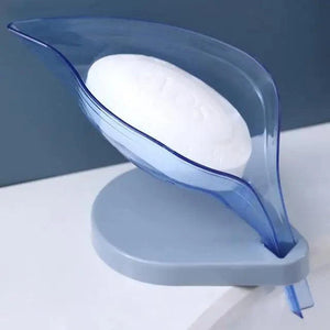 Non-slip leaf Shape Soap Box Bathroom Soap Holder Dish Storage Plate Tray Soap Holder Case Kitchen Supplies Bathroom Accessories Soap Dishes Sponge Container with Suction Cup Leaf Shape Self Draining for Bathroom Kitchen Sink