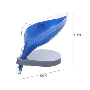 Non-slip leaf Shape Soap Box Bathroom Soap Holder Dish Storage Plate Tray Soap Holder Case Kitchen Supplies Bathroom Accessories Soap Dishes Sponge Container with Suction Cup Leaf Shape Self Draining for Bathroom Kitchen Sink