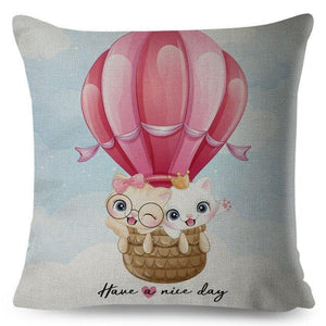 Nordic Style Pillow Cover Cute Cartoon Animal Drive Dinosaur Car Polyester Cotton Cushion Cover For Sofa Home Kids Room Throw Pillow Case Cover Dinosaur Cartoon Gray Soft Pillow Case For Decorative Bedroom Livingroom Sofa Farm House Cushion Covers