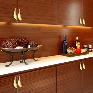 Nordic Style Solid Brass Gold Leaf Shaped 32mm Cabinet Knob Door Pulls Furniture Handles Knob Cabinet Knob Door Pulls Nordic Style Furniture Handles Knob Creative Light Luxury Handle Golden Leaf Handle Wardrobe Shoe Cabinet Bathroom Cabinet Handle