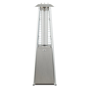9500 BTU Portable Stainless Steel Tabletop Patio Heater with Glass Tube
