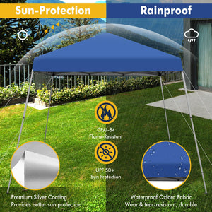 10 x 10 Feet Outdoor Instant Pop-up Canopy with Carrying Bag-Blue by DirectDeals