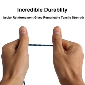 Nylon Braided 1m 3.5 mm  Aux Audio Cable Jack For Mobile Car Headphones Speakers