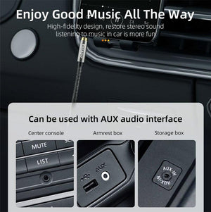 Nylon Braided 3.5mm AUX Cable Audio Jack For Speaker Headphones Car