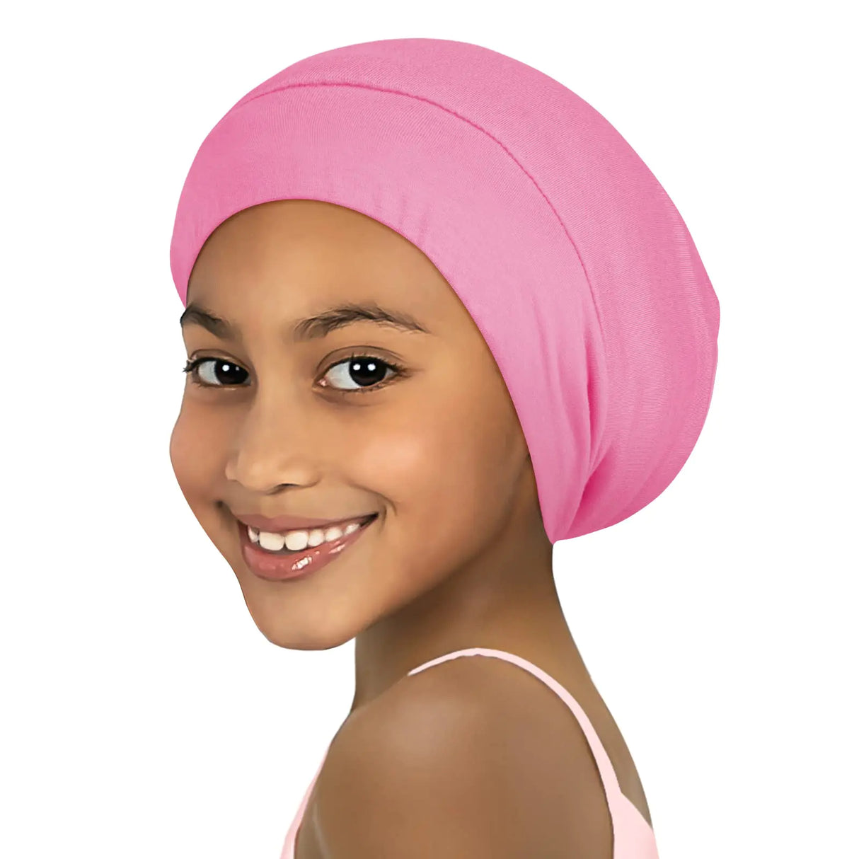 Kids Satin Bonnets for Girls Sleeping: Adjustable for 2-8 Years Silky Smooth for Frizzy Curly Hair Breathable and Soft Rose