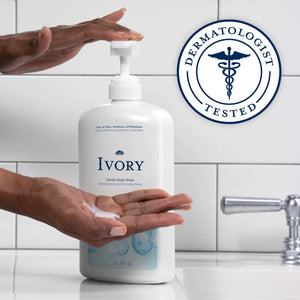 Ivory Gentle Body Wash, Designed for the Whole Family, Free of Dyes Heavy Perfumes Parabens Phthalates & Silicones, Original Scent, 35 oz 35 Fl Oz (Pack of 1)